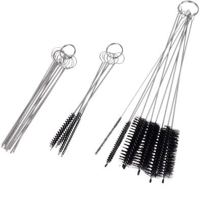 Limpeza de copos de garrafas com escova de tubo de arame de aço tubular torcido