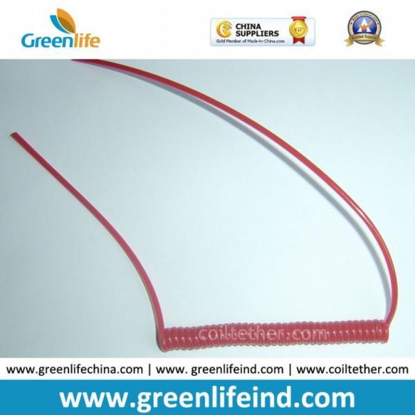 Heavy Duty Wire Coil Lanyard Tether Pink/Black Custom Color