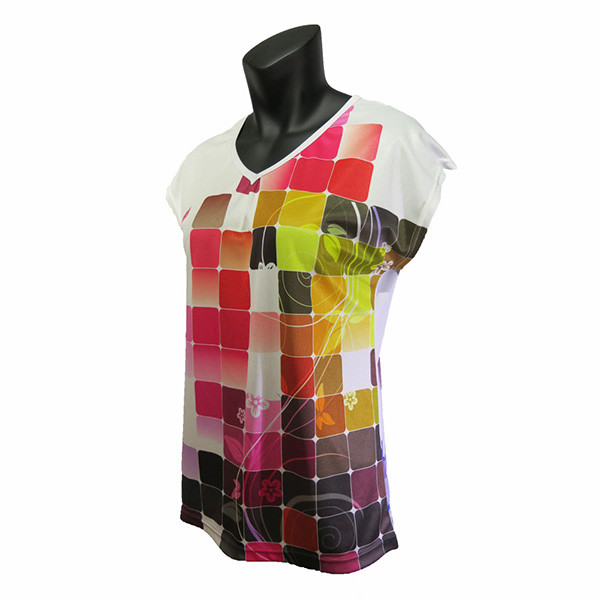 Дамы Слин короткого Спорцвеар рукава красочного случайного подходящие бежать футболки