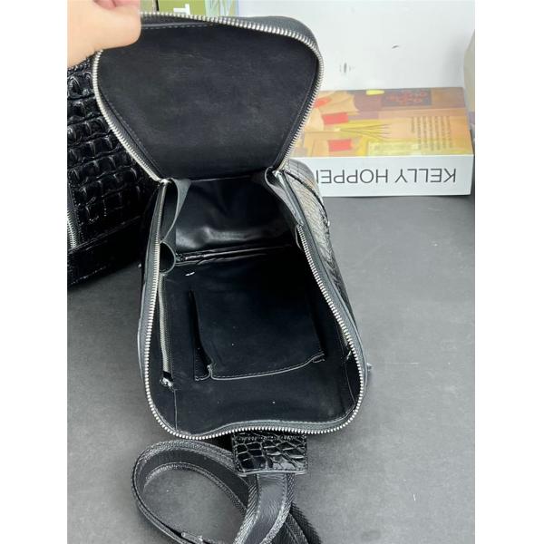 Authentic Crocodile Skin Men's Casual Chest Bag Small Travel Purse Genuine Exotic Alligator Leather Male Crossbody Bag