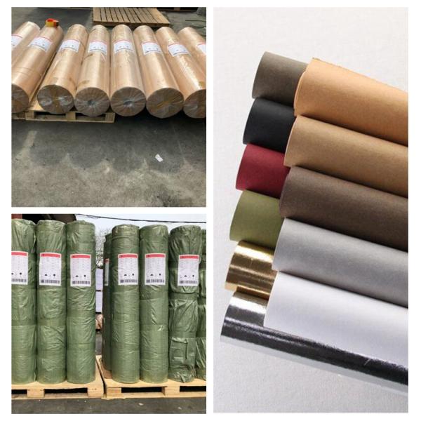 Sac lavable recyclable de papier d'emballage rouge/noir/or pour le complot d'usine