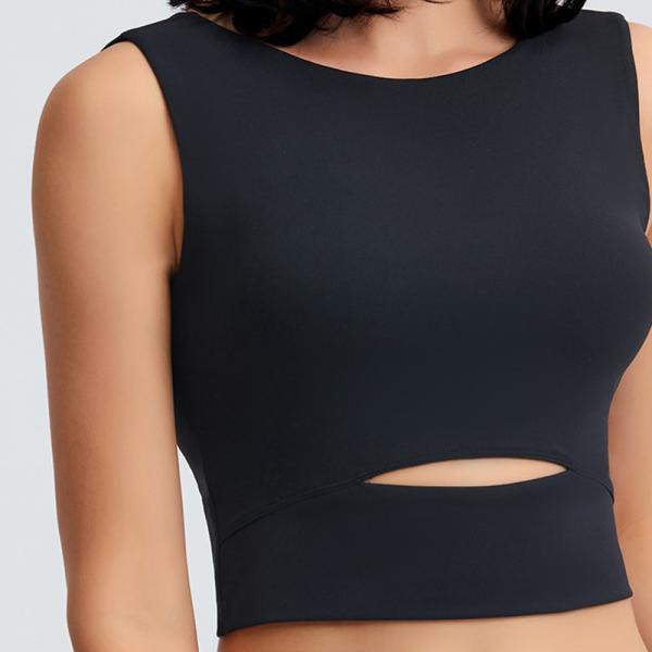 Женщин фитнеса нейлона бюстгальтера спорт пусковой площадки Wicking влаги верхние части танка разминки съемных