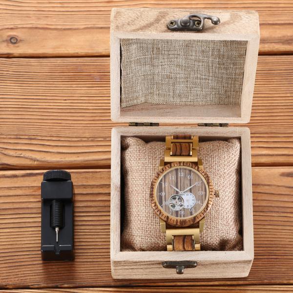 Движение 5ATM наручных часов автоматических людей каркасной шкалы механическое делает водостойким