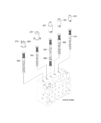 XJBN-00229 Valve Cover For Hyundai R210-7 R290-7 R320-7 Control Valve Parts