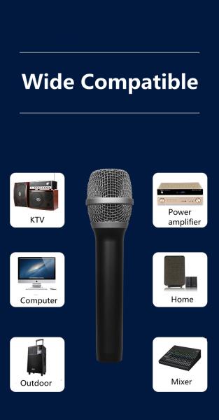 21mm*141mm Tiktok Karaoke Microphone Auto Audio Mixer Mic CE ROHS