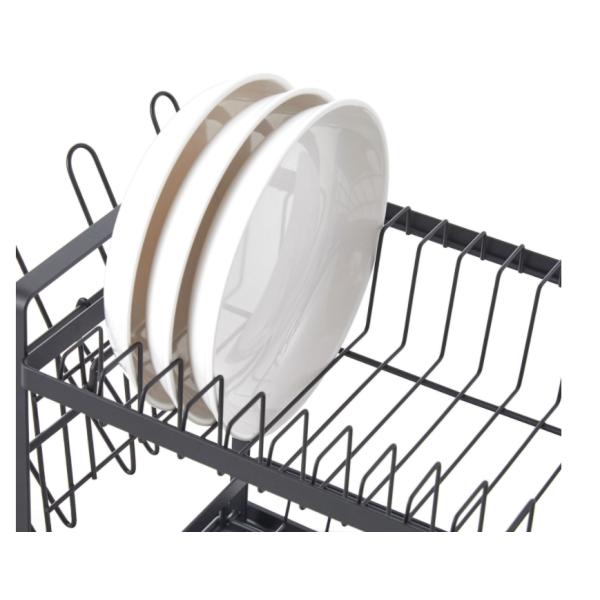2 Layers Removable L38.5cm Steel Kitchen Basket Rack
