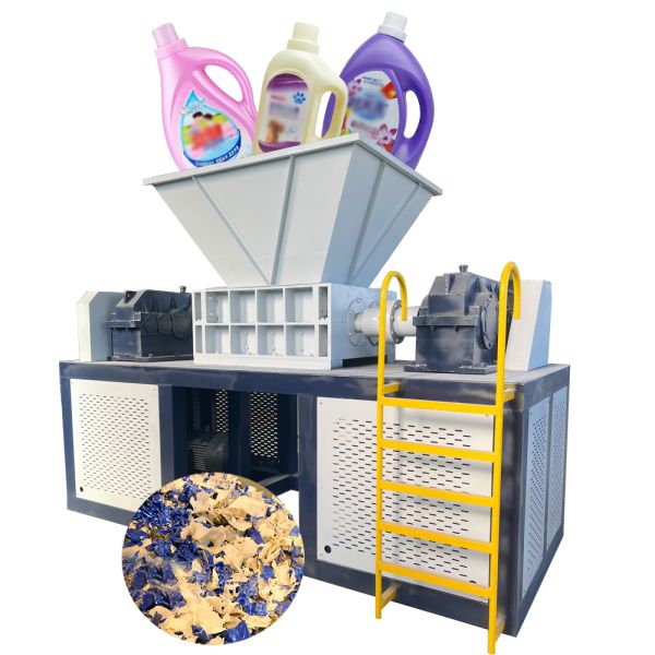Double Shaft Plastic Shredder for HDPE Pipe/PET Bottle/PP Film/Plastic Drum Crushing