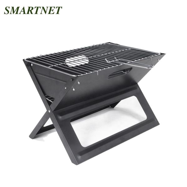 Slim Camping Portable Charcoal Outdoor Grills Chromed Steel Foldable 45X30X30cm