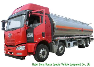 FAW 8X4 Aluminum Road Liquid Tank Truck For Fuel Transportation 30000L