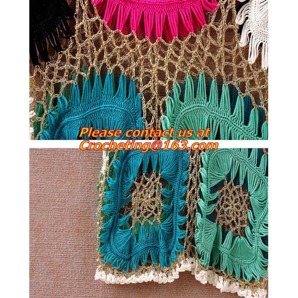 Crocheted pull over tops sexy for women summer shirt hollow out beach clothes biniki cover