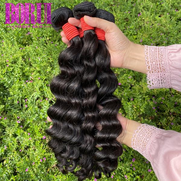 Soft Natural Wave Peruvian Hair Double Weft 8-28 Inch Smooth Strong Weft