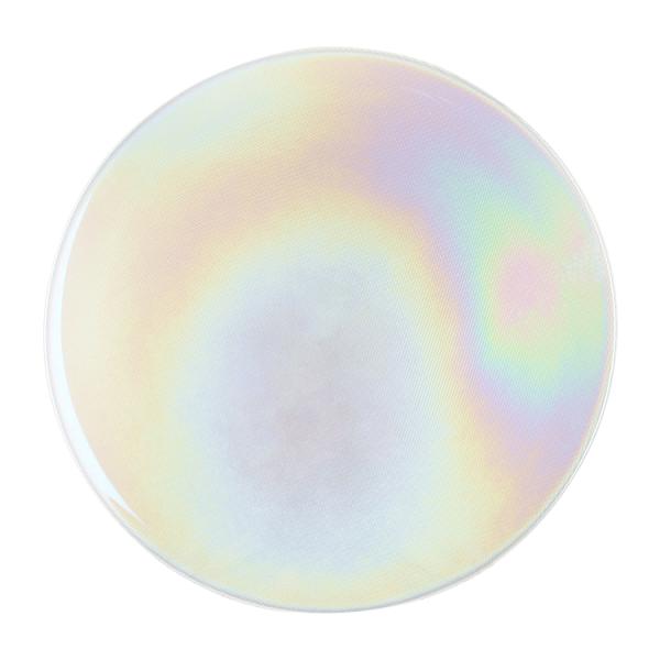 Rainbow Color Elegant Glass Charger with Electroplating