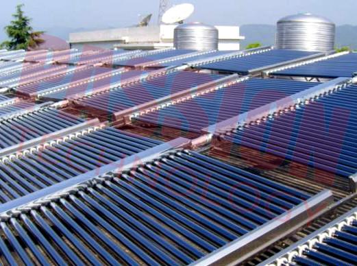 Sistema de aquecimento solar centralizado de aço inoxidável de água do coletor solar de tubo de vácuo do tanque de água 304