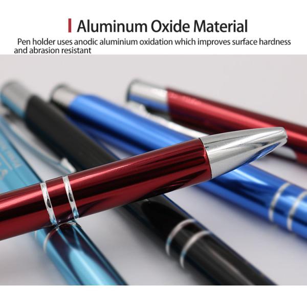 Portable Smooth Writing Ball Pen 1.0mm Strong Metal Clip Ball Pen Customized Logo