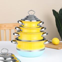 Amazon Top Seller Kitchen Cooking Cookware Multipurpose Colorful Stainless Steel Cookware Sets