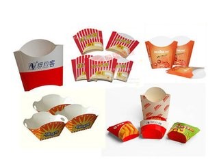 Biodegradable взятия франчузы бумажной коробки прочь устранимые жарят упаковывать