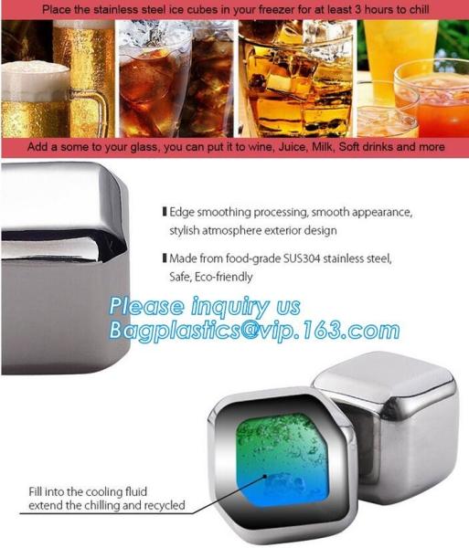 stainless steel whisky stones free sample reusable metal ice cubes, Stainless Steel Whiskey Chilling Rocks Ice Cube Whis