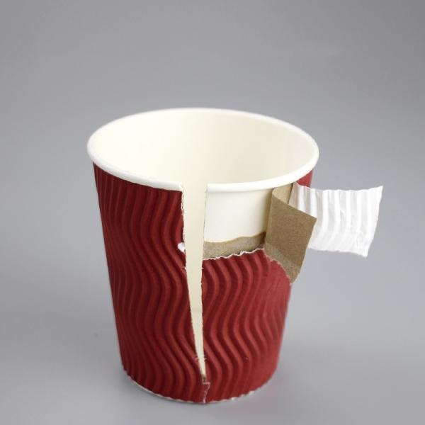 Custom Logo Ripple Wall Disposable 9oz/10oz Coffee Cup for Office Parties Home Travel