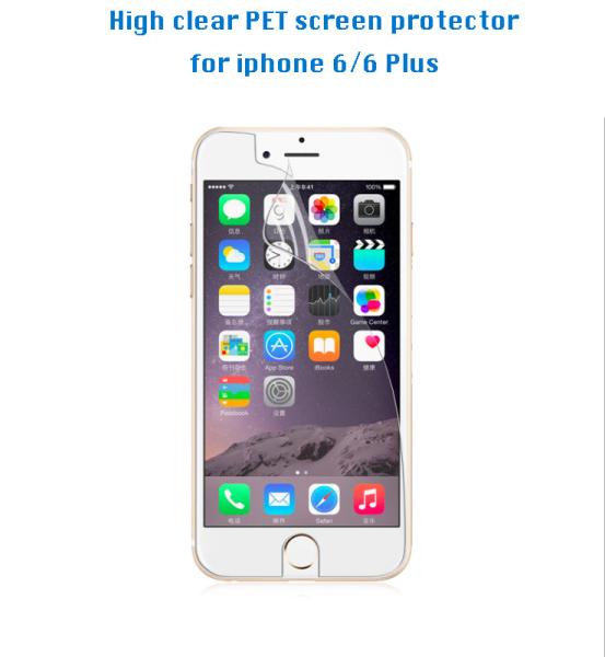 iPhone 6/6 Plus HD clear PET Screen Protector, 100% Bubble-free,high transparency