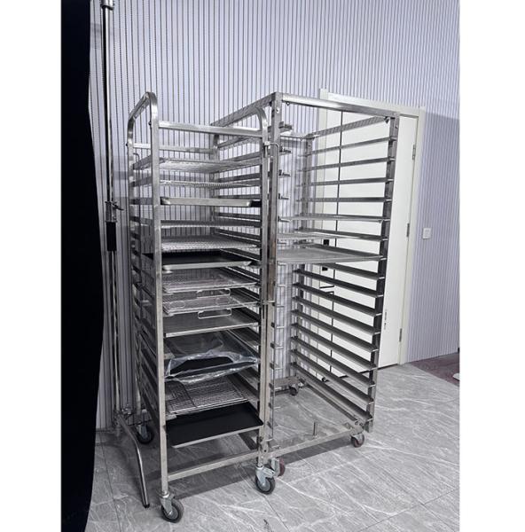 Soudage en acier inoxydable Commercial Bakery Rack Trolley avec roues de frein pour la cuisson