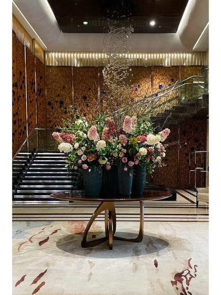 Ornamento de Vaso Premium Arranjo de Flores de Hotel Floral Decorativo