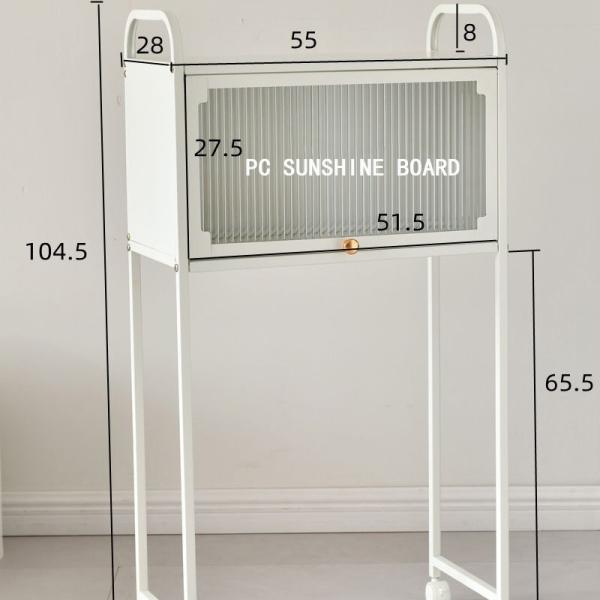 No Installation Vacuum Cleaner Storage Rack Portable Side Table With Drawers 51cm*65cm