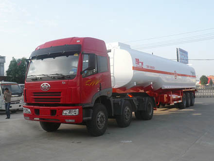 2 / 3 Axles Carbon Steel Water Tanker Semi Trailer , Semi Tank Trailers