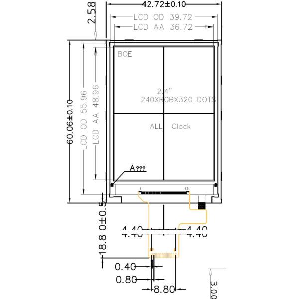 2.4 дюймовый tft дисплейный модуль 240x320 модуль SPI интерфейс управления IC ST7789V2