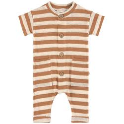 Hot sale Wooden Buttons Cotton Stripe Knitted Newborn Toddler baby rompers