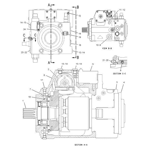 222-1214 2221214 20R3310 For TQCAT Track D6N PUMP GP-PISTON hydraulic MAIN PUMP Aftermarket High quality Original
