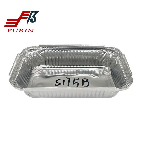 Custom Rectangular Foil Trays Disposable Aluminum Food Packaging For Kitchen