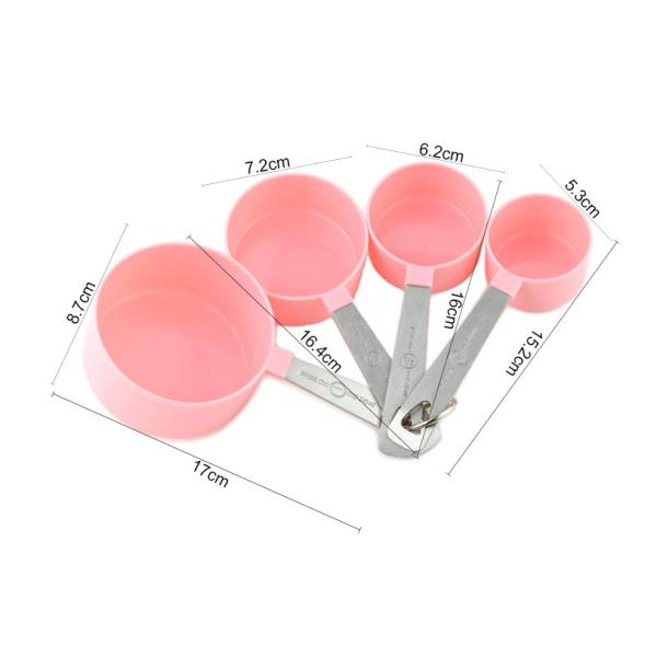 4 Pcs Set Silicone Measuring Spoon Size Measuring Cups Baking Tools With Graduated