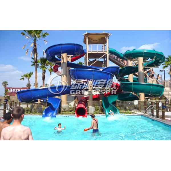 Outdoor Commercial Fiberglass Water Slides