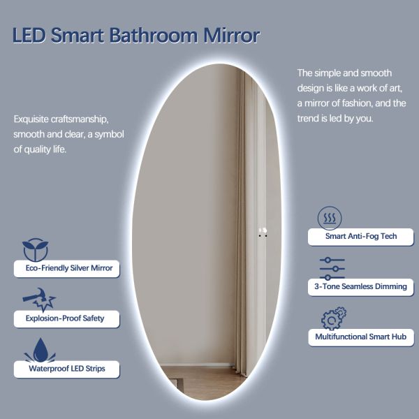 Minimalist Frameless Commercial Mirrors Irregular LED Mirror For Hotel Bathroom Bedroom Dressing Room