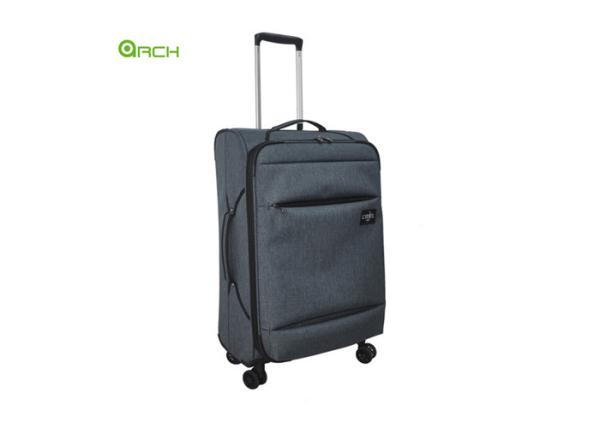 Snowflake Suitcase Soft Sided Luggage with One Front Hidden Pocket and Double Spinner Wheels