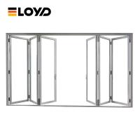 Quadro de porta de pátio duplo de metal pesado Porta de vidro dobrada do sudoeste para quartos de villa
