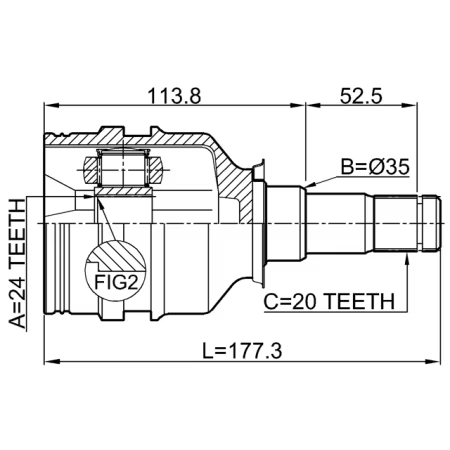 KAWA VELLFIRE CV Joint Front Drive Axle Replacement For TYT Vellfire 3.5 GGH55 4WD RH DSA Model TO-8-514