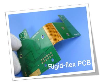 PWB rígido do cabo flexível de 2.0mm PWB de 6 camadas com máscara verde da solda