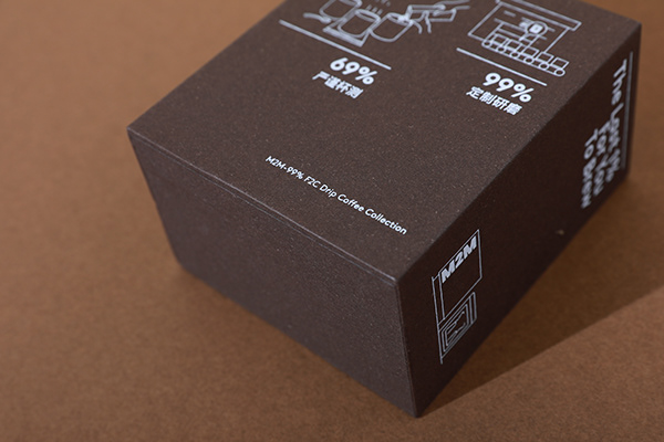 M2M Coffee Packaging Boxes Wavy Texture Pull Out Packaging