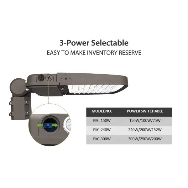 High efficiency and energy-saving LED area light patent three-level power adjustment  adjustable engineering light