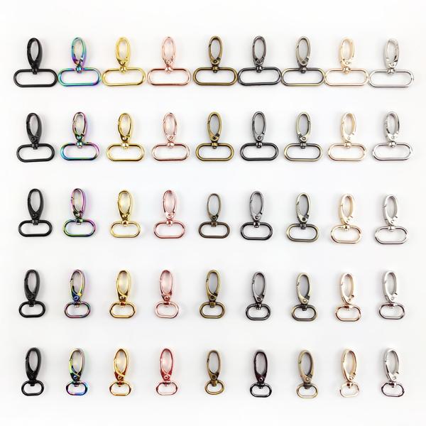 Ganchos instantâneos do giro preto de bronze do metal para bolsas Colorfast 360deg Eco