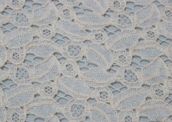 Ivory Cotton Nylon Lace Fabric For Dresses 