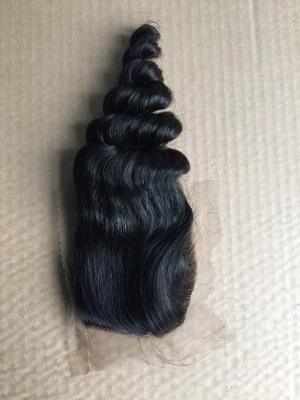 130 Density Indian Remy Hair  Loose Wave Lace Closure Free Style