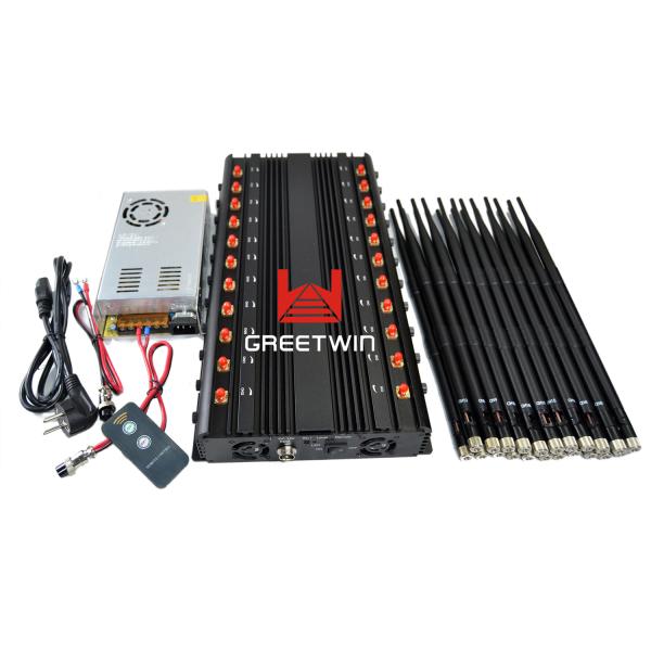 22 Antennas Wireless Signal Jammer 5G LTE 2G 3G 4G Wi-Fi GPS With Infrared Remote Control Turn ON / OFF Power