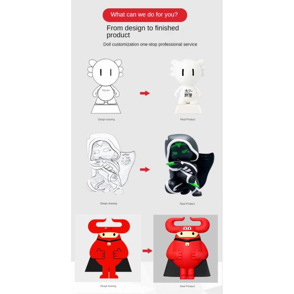 Изготовленные на заказ пластиковые милые мультсериалы, OEM дизайн коллекционные мультсериалы из ПВХ