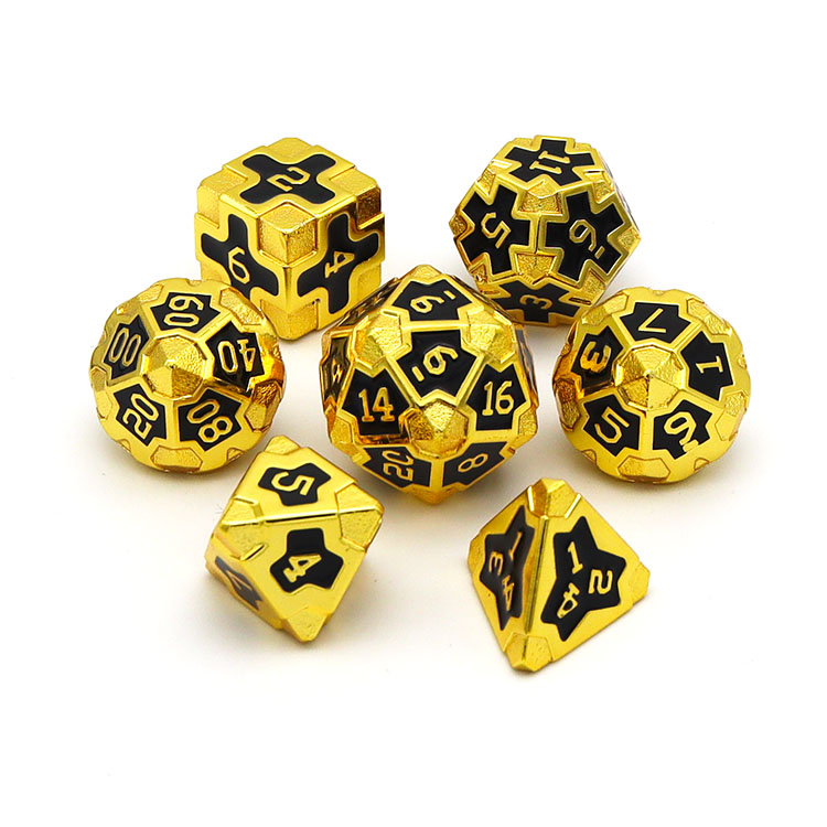 Customized Color Zinc Alloy Metal Dice Set 14-20mm for DND Games