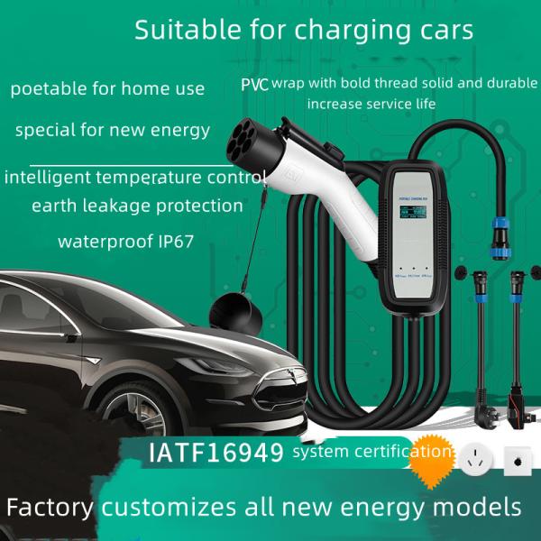 AC220V портативное зарядное устройство уровня 1 для электромобилей мощностью 7 кВт
