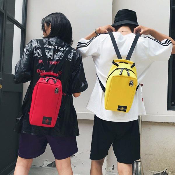 Ins fashion sports new ins color nameplate backpacks student bags handbags