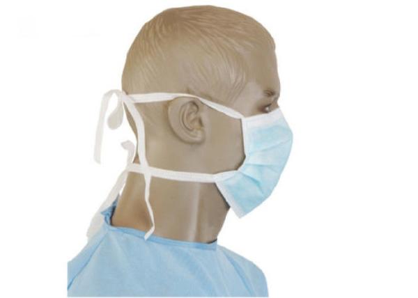 Lightweight Blue Face Mask Pp Non Woven Fabric Material 17.5 * 9.5cm OEM / ODM