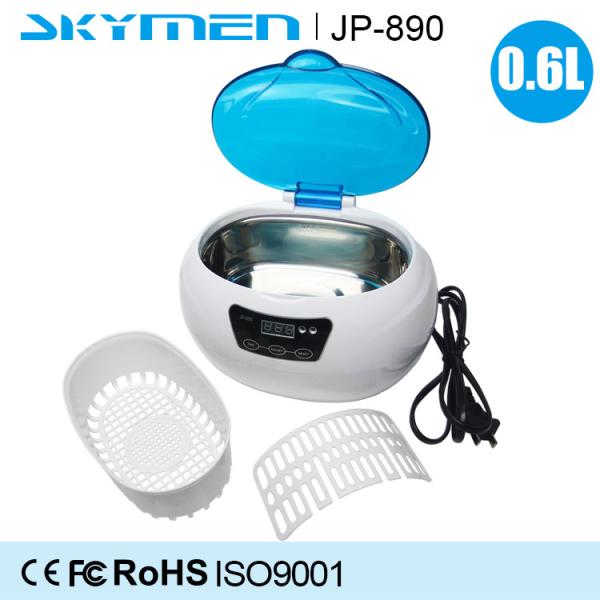 Digital Timer Jewelry Ultrasonic Cleaning Machine , Ultrasonic Bath Cleaner 0.6L 35W
